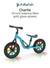 Charlie Glow Sky Blue Kids Balance Bike with Light-Up Wheels | No Batteries Needed | Adjustable | 18-48 months