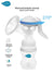 Nuvita Manual Breast Pump 270° Rotating Handle 2-Stage Suction Silicone Cushion Anti-Colic Bottle Velvet Pouch 150ml