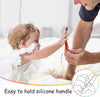 Mombella Ladybug Baby Silicone Training Toothbrush for 6+ Months – Soft BPA-Free Silicone, Gentle Bristles for Teething Relief & Oral Care, Safe and Fun Design