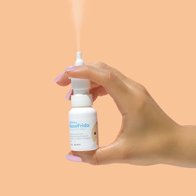 Frida Baby NoseFrida Nasal Saline Spray, Baby Saline Drops + Spray to Soften Nasal Passages, 0.68 fl oz