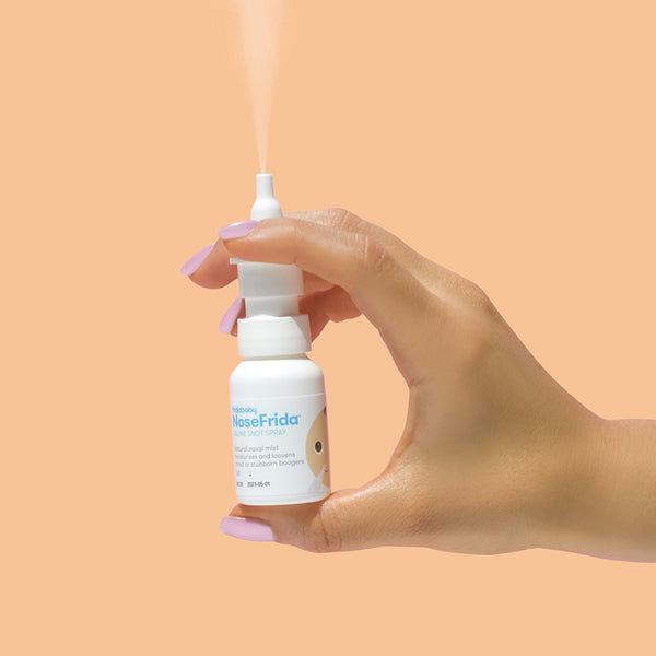 Frida Baby NoseFrida Nasal Saline Spray, Baby Saline Drops + Spray to Soften Nasal Passages, 0.68 fl oz