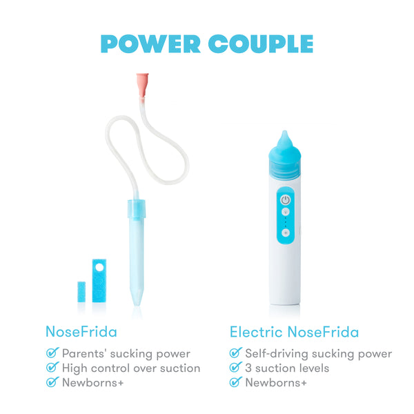 Frida Baby Electric NoseFrida Nasal Aspirator for Baby, Nose Sucker for Allergy Relief for Baby & Toddler, Nasal Aspirator with 3 Suction Levels, 2 Silicone Tips, USB Rechargeable