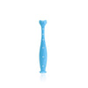 Frida Baby Training Toothbrush | Toddler Toothbrush for 18-24 Months, Easy-Grip Handle, Triple Angle Bristles, Soft Toothbrush Bristles, Stay-Put Suction Cup | Blue