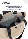 Eco-Friendly Changing Bag | Spacious Baby Diaper Bag with Insulated Bottle Pocket | Laptop Compartment | Foldable Changing Mat | Water-Repellent | 20L Capacity | 36 x 13.5 x 45 cm - Sandy Taupe