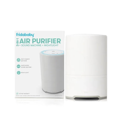 Fridababy 3-in-1 Sound Machine, Air Purifier + Nightlight with 3 Fan Speeds and Easy-Change Filter