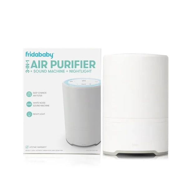 Fridababy 3-in-1 Sound Machine, Air Purifier + Nightlight with 3 Fan Speeds and Easy-Change Filter
