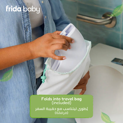 Foldable Potty Seat for Toddlers | Travel Toilet Trainer with Non-Slip Base & Silicone Handles | Fits Most Toilets | Easy-Clean Design | 21.7 x 18.5 CM