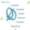 Silicone Baby Teether for Sore Gums | Easy-Hold Wrist-Hugging Design | Multiple Textures for Front & Back Teeth | BPA-Free | Blue | 14.6 x 4.8 x 16.5 CM
