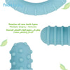 Silicone Baby Teether for Sore Gums | Easy-Hold Wrist-Hugging Design | Multiple Textures for Front & Back Teeth | BPA-Free | Blue | 14.6 x 4.8 x 16.5 CM