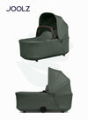 Joolz Hub² Carrycot for Stroller | Lightweight & Foldable Baby Bassinet | Breathable Mattress & Ventilated Sun Hood | Newborn Comfort 0-6 Months | Forest Green | Travel-Friendly
