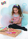 Create 8 Colorful Hair Bands | Craft Kit for Kids | Easy to Make | Age 6+ | Includes Colorful Strips, Flowers, Beads | Ideal for Parties & Festivals | 22 x 7 x 31 cm