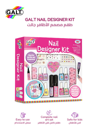 Nail Art Kit for Kids | 8 Polishes 2 Pens Stickers & More | Safe DIY Beauty Set | Perfect for Parties & Sleepovers | Fun Fashion Toy | 23.1 x 5.1 x 23.1 cm