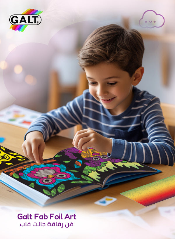 Foil Art Craft Kit for Kids | Create 8 Sparkly Pictures | 25 Colorful Foil Sheets | DIY Glitter Sticker Set | Picture Size 18 x 12.5 cm | Ages 6+ | 16 x 4 x 27 cm