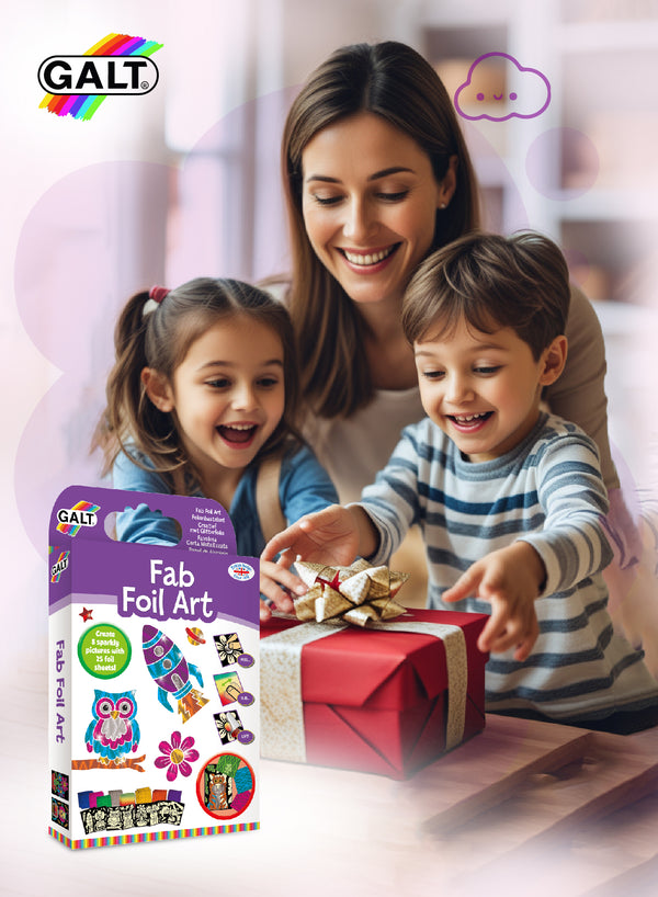 Foil Art Craft Kit for Kids | Create 8 Sparkly Pictures | 25 Colorful Foil Sheets | DIY Glitter Sticker Set | Picture Size 18 x 12.5 cm | Ages 6+ | 16 x 4 x 27 cm