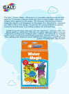 Water Magic Dinosaurs Book with Water Pen | 6 Reusable Pages | Travel-Friendly Mess-Free Activity for Kids | 14.5 x 1.5 x 26.5 cm