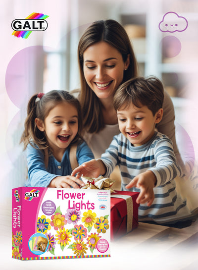 DIY Flower Lights Craft Kit for Kids | Create 10 LED Floral Lights | Art & Activity Pack with Mini Pens | Room Décor Project | 27.99 x 5 x 19.98 cm | Ages 7+