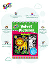 Velvet Pictures – Animals | Fun Coloring Book for Kids 4+ | 10 Animal Velvet Pictures | A5 Spiral Bound | Creative Activity for Kids | 14.8x21 cm | Color & Display