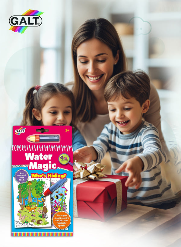Water Magic Who’s Hiding Activity Book | Reusable Coloring Pages | Includes Water Pen | Stationery & Craft Kit for Kids | Mess-Free Fun | 14.5x1.5x26.5 CM | Age 3+