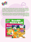 Reusable Dinosaur Sticker Book | 150 Stickers | 8 Colorful Scenes | Ages 3+ | Fun and Engaging Activity for Toddlers | Ideal for Travel | Great Gift Idea | 16.99 x 0.5 x 12.49 cm