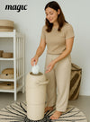 MAGIC - THOTH M Diaper Pail | Odorless & Telescopic | Toilet Lid | Free Roll of 15 Bags - Beige