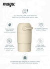 MAGIC - THOTH M Diaper Pail | Odorless & Telescopic | Toilet Lid | Free Roll of 15 Bags - Beige