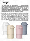 MAGIC - THOTH M Diaper Pail | Odorless & Telescopic | Toilet Lid | Free Roll of 15 Bags - Pigeon Blue