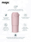 MAGIC - THOTH L Diaper Pail | Odorless & Telescopic | 2nd Life Concept: Converts to Potty Trainer, Kitchen Waste Bin, or Toilet Lid | Free Roll of 15 Bags - Blush Pink