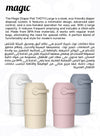 MAGIC - THOTH L Diaper Pail | Odorless & Telescopic | 2nd Life Concept: Converts to Potty Trainer, Kitchen Waste Bin, or Toilet Lid | Free Roll of 15 Bags - Blush Pink