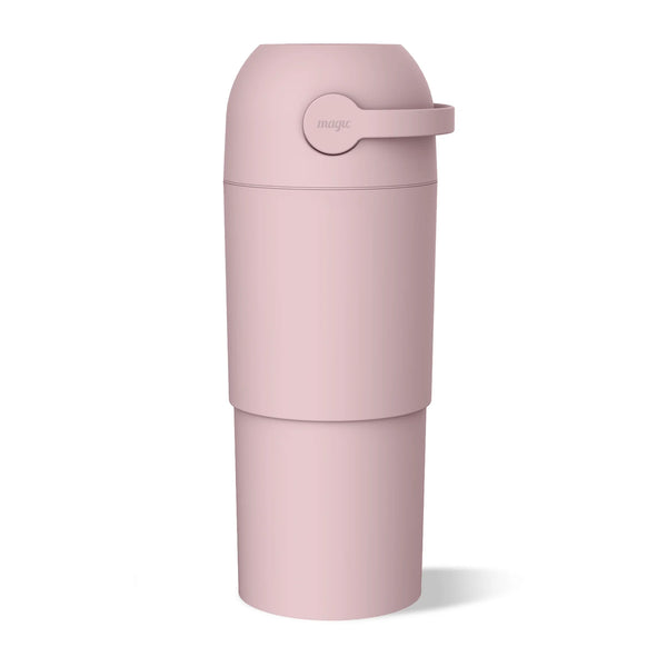 MAGIC - THOTH L Diaper Pail | Odorless & Telescopic | 2nd Life Concept: Converts to Potty Trainer, Kitchen Waste Bin, or Toilet Lid | Free Roll of 15 Bags - Blush Pink