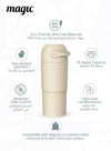 MAGIC - THOTH L Diaper Pail | Odorless & Telescopic | 2nd Life Concept: Converts to Potty Trainer, Kitchen Waste Bin, or Toilet Lid | Free Roll of 15 Bags - Beige