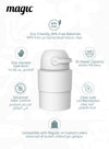 MAGIC - HEKA M Diaper Pail | Odorless &amp; Telescopic | 35 Diaper Capacity | 2nd Life Concept: Converts to Potty Trainer, Kitchen Waste Bin, or Toilet Lid | Free Roll of 15 Bags - White