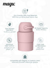 MAGIC - HEKA M Diaper Pail | Odorless &amp; Telescopic | 35 Diaper Capacity | 2nd Life Concept: Converts to Potty Trainer, Kitchen Waste Bin, or Toilet Lid | Free Roll of 15 Bags - Blush Pink