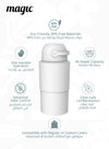 MAGIC - HEKA L Diaper Pail | Odorless &amp; Telescopic | 45 Diaper Capacity | 2nd Life Concept: Converts to Potty Trainer, Kitchen Waste Bin, or Toilet Lid | Free Roll of 15 Bags - White