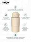 MAGIC - HEKA L Diaper Pail | Odorless &amp; Telescopic | 45 Diaper Capacity | 2nd Life Concept: Converts to Potty Trainer, Kitchen Waste Bin, or Toilet Lid | Free Roll of 15 Bags - Beige