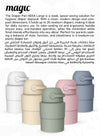 MAGIC - HEKA L Diaper Pail | Odorless &amp; Telescopic | 45 Diaper Capacity | 2nd Life Concept: Converts to Potty Trainer, Kitchen Waste Bin, or Toilet Lid | Free Roll of 15 Bags - Pigeon Blue