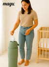 MAGIC - HEKA L Diaper Pail | Odorless &amp; Telescopic | 45 Diaper Capacity | 2nd Life Concept: Converts to Potty Trainer, Kitchen Waste Bin, or Toilet Lid | Free Roll of 15 Bags - Lichen