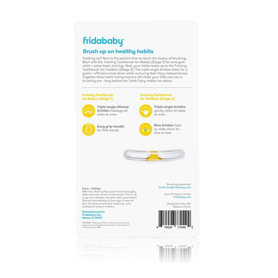 Fridababy Grow-with-Me Training Toothbrush Set | Infant to Toddler Toothbrush Oral Care for Sensitive Gums Combo Pack by Frida Baby