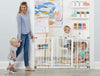 Regalo Widespan Extra Wide Baby Gate – Adjustable 29" to 56" Safety Gate with Walk-Through Door, Pressure & Hardware Mounting for Doorways & Hallways