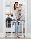 Regalo Extra Wide Safety Gate  – Adjustable Baby & Pet Gate with Walk-Through Door, Pressure Mount & Hardware, Secure for Stairs, Hallways & Doorways