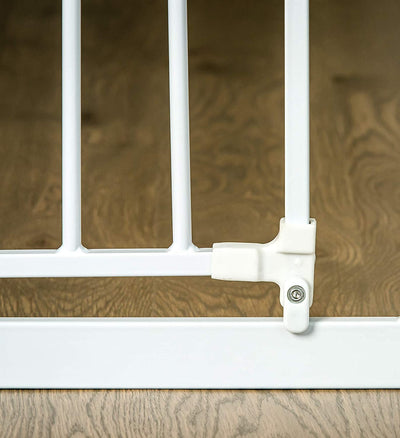 Regalo Extra Wide Safety Gate– Adjustable Baby & Pet Gate with Walk-Through Door, Pressure Mount & Hardware, Secure for Stairs, Hallways & Doorways