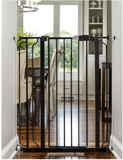 Regalo Easy Step Walk Thru Baby Gate BLACK – Extra Tall, Secure & Adjustable Safety Gate for Doorways & Stairs – Fits Openings 29-36.5 Inches, 36 Inch Height