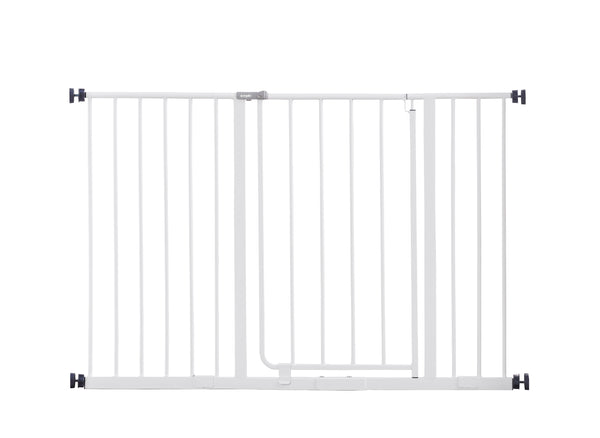 Regalo Baby Easy Open Safety Gate | Extra-Wide Expandable Gate 29”-47” | Pressure-Mounted for Doorways & Stairs | Secure & Convenient Walk-Through Design