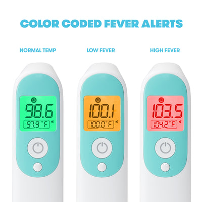 Frida Baby Infrared Thermometer 3 In 1 Ear, Forehead + Touchless For Babies, Toddlers, Adults, And Bottle Temperatures, White