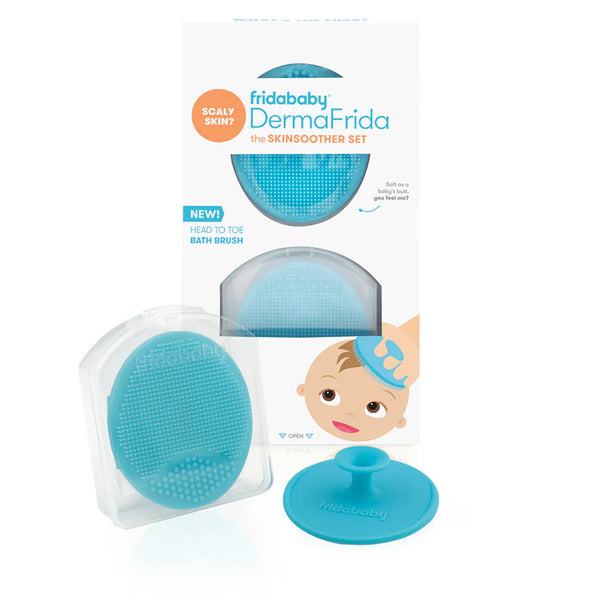 Frida Baby DermaFrida The SkinSoother Baby Bath Brush | Cradle Cap Brush for Babies, Baby Essential for Dry Skin, Cradle Cap Treatment and Eczema