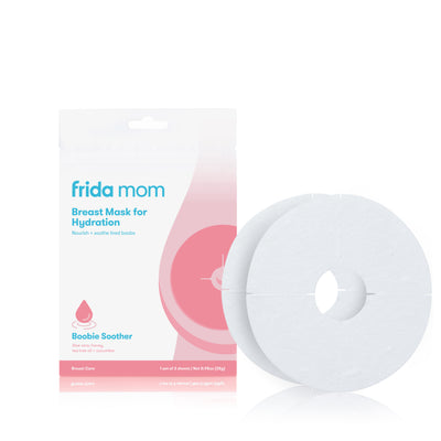 Frida Mom Breast Mask for Hydration- Made with Aloe Vera, Honey, Tea Tree Oil + Cucumber to Nourish + Soothe Boobs- 2 Sheet Masks