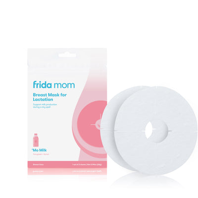 Frida Mom Breast Mask for Lactation - Made with Fenugreek + Fennel to Increase Milk Supply - 2 Sheet Masks