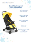 Jeep Compact Air Stroller by Delta Children | Lightweight Travel Stroller | One-Hand Fold | Reclining Seat | UPF 50+ Sun Canopy | Storage Basket | Smooth Ride | 5-Point Harness