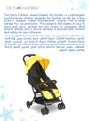 Jeep Compact Air Stroller by Delta Children | Lightweight Travel Stroller | One-Hand Fold | Reclining Seat | UPF 50+ Sun Canopy | Storage Basket | Smooth Ride | 5-Point Harness