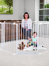 Regalo Super Wide Baby Gate & Play Yard – Adjustable 192-Inch Extra Wide Barrier, 2-in-1 Safety Gate & Playpen, Wall-Mounted & Freestanding, Easy Setup