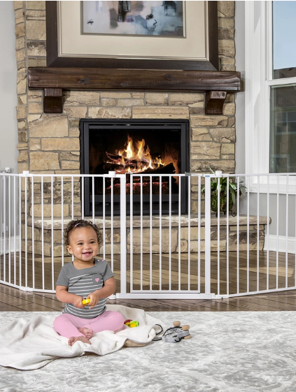 Regalo Super Wide Baby Gate & Play Yard – Adjustable 192-Inch Extra Wide Barrier, 2-in-1 Safety Gate & Playpen, Wall-Mounted & Freestanding, Easy Setup